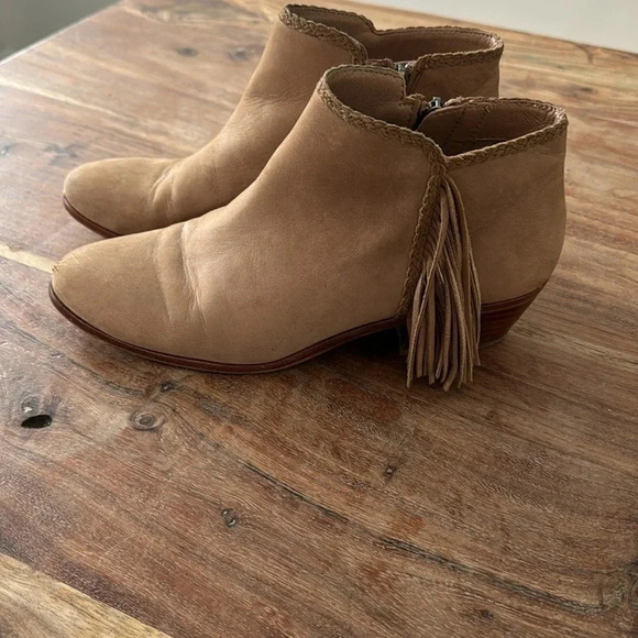 Sam Edelman Fringe Ankle Bootie Putty Size 6 - Picture 7 of 11
